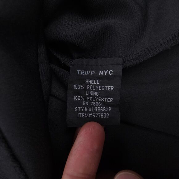 TRIPP NYC Chiffon Babydoll Mini Dress Black Floral Goth Vamp Coquette Whimsigoth - Picture 7 of 7